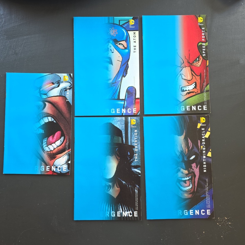 DC Comics Convergence Variant Set 5 Issues Chip Kidd Design Nightwing Atom Titan